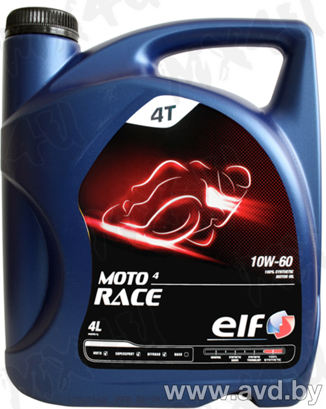 Купить Моторное масло Elf Moto 4 Race 10W-60 4л  в Минске.